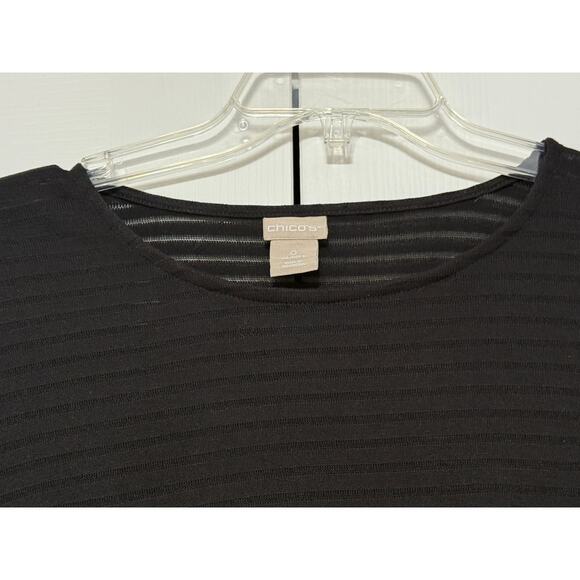 Chico's Black Tie-Waist Top, Size 0 - Picture 3 of 7